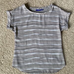 Short Sleeve Striped Stretch Shirt